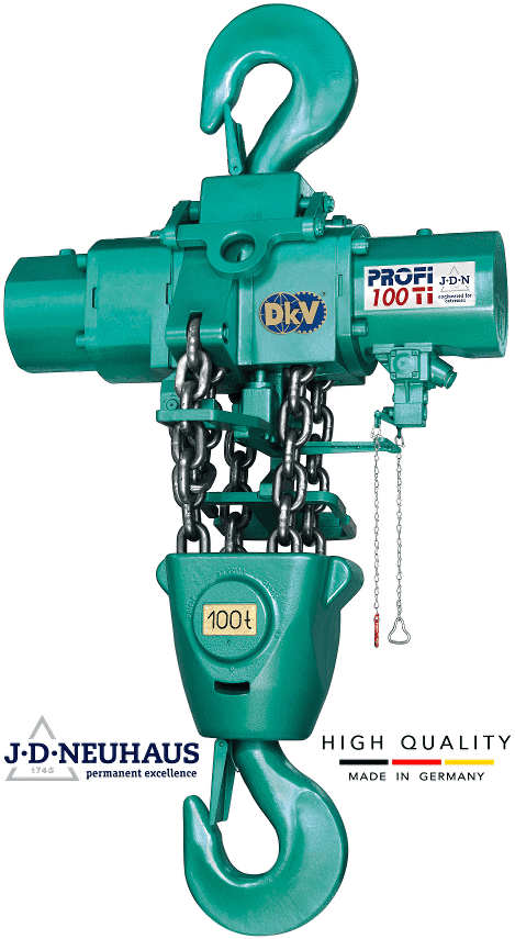 Pa lăng xích khí nén JDN PROFI 100 TI, JDN peumatic chain hoists PROFI 100 TI