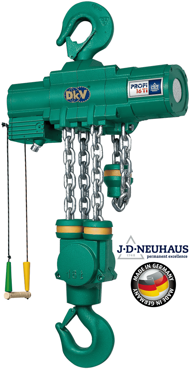 Pa lăng xích khí nén JDN PROFI 16 TI, JDN peumatic chain hoists PROFI 16 TI