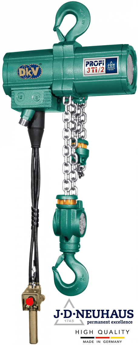 Pa lăng xích khí nén JDN PROFI 3 TI/2, JDN peumatic chain hoists PROFI 3 TI/2