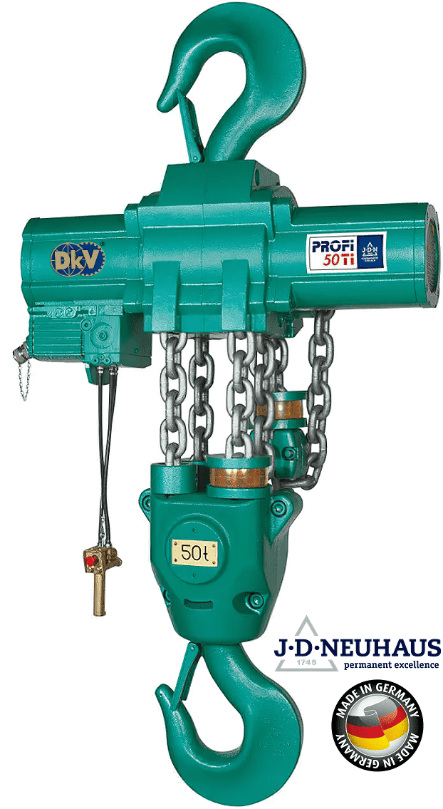 Pa lăng xích khí nén JDN PROFI 50 TI, JDN peumatic chain hoists PROFI 50 TI