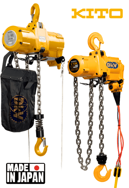 Pa lăng xích khí nén Kito TCSH09PD, Kito peumatic chain hoists TCSH09PD