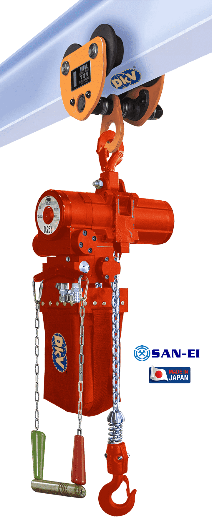 Pa lăng xích khí nén SAN-EI VHX300LC-PR, SAN-EI peumatic chain hoists VHX300LC-PR