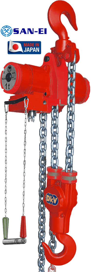 Pa lăng xích khí nén SAN-EI VHX500LC, SAN-EI peumatic chain hoists VHX500LC