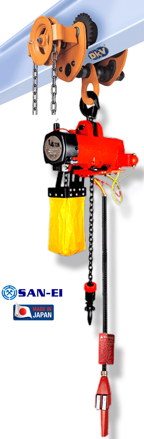 Pa lăng xích khí nén SAN-EI VLX100LP-GR, SAN-EI peumatic chain hoists VLX100LP-GR