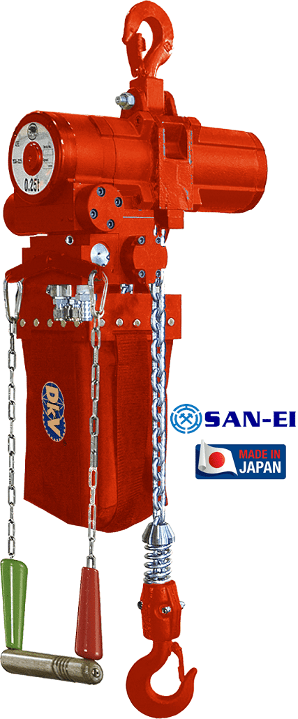 Pa lăng xích khí nén SAN-EI VMX100LC, SAN-EI peumatic chain hoists VMX100LC