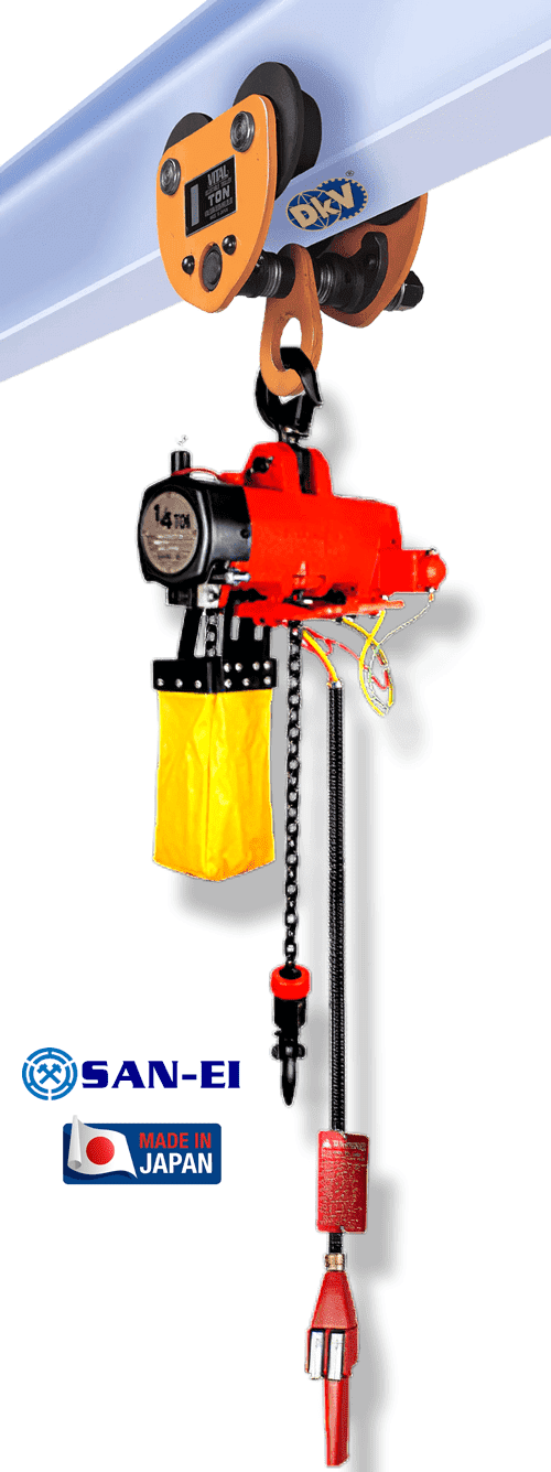 Pa lăng xích khí nén SAN-EI VMX100LP-GR, SAN-EI peumatic chain hoists VMX100LP-GR