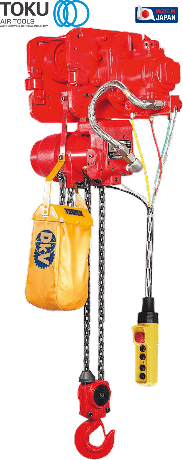 Pa lăng xích khí nén Toku TMTCR-6000P2E, Toku peumatic chain hoists TMTCR-6000P2E