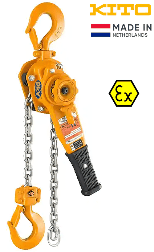 Pa lăng xích lắc tay chống cháy nổ Kito MLH-LB063, Kito non sparking lever hoists MLH-LB063