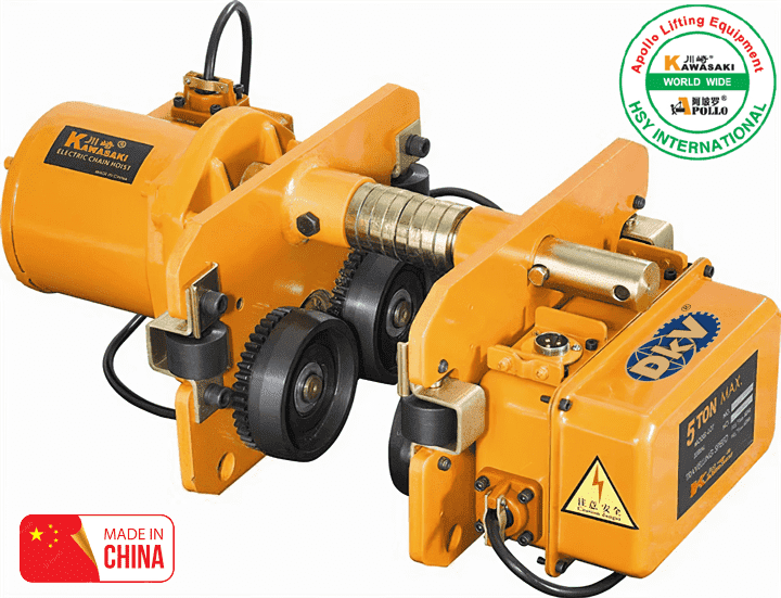 Rùa lăn treo pa lăng chạy điện Kawasaki KPX-01, Kawasaki electric trolley for chain hoist KPX-01