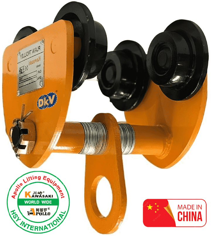 Rùa lăn treo pa lăng Kawasaki AP050, Kawasaki plain trolley for chain hoist AP050: