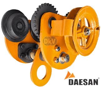 Rùa lăn treo pa lăng Daesan DG10, Daesan plain trolley for chain hoist DG10
