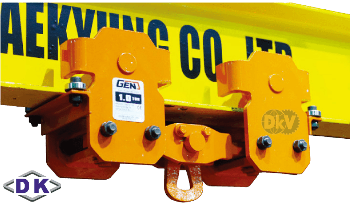 Rùa lăn treo pa lăng DK DBPT-020, DK plain trolley for chain hoist DBPT-020