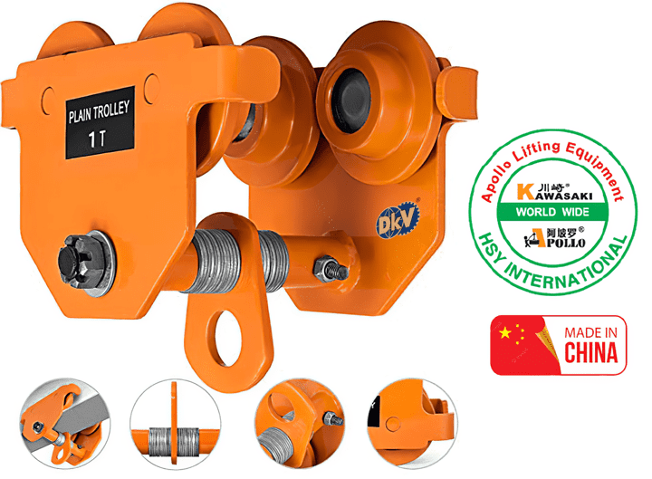 Rùa lăn treo pa lăng Kawasaki GCT-A1, Kawasaki plain trolley for chain hoist GCT-A1