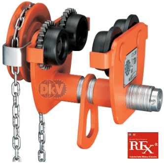 Rùa lăn treo pa lăng Rex MGT75, Rex geared trolley for chain hoist MGT75