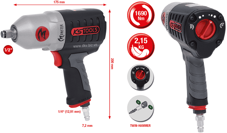sung khi nen ks tools 515.1210, ks tools air impact driver 515.1210