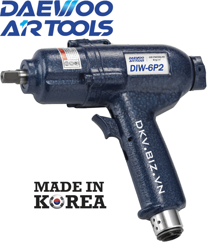 Súng siết bulong khí nén Daewoo DIW-6P2, Daewoo air impact wrench DIW-6P2