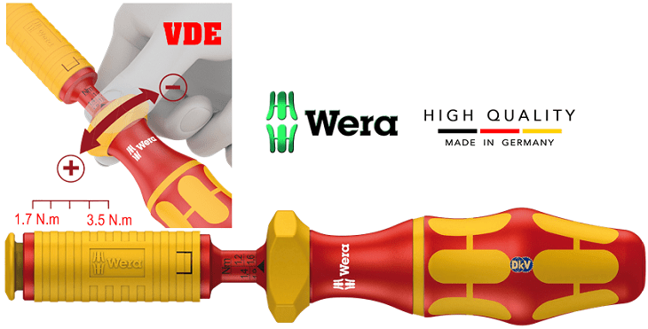 Tô vít lực cách điện Wera 7444 VDE, tô vít siết lực cách điện Wera 7444 VDE, Wera torque screwdriver 7444 VDE