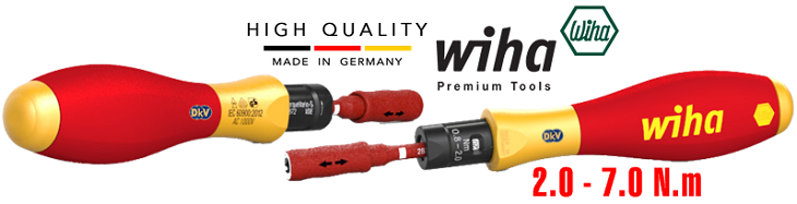 to vit cach dien Wiha 26627, to vit siet luc cach dien Wiha 26627, Wiha VDE torque screwdriver 26627